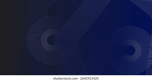 Abstract Gradient Circle Pattern with Geometric Lines. Abstract blue background featuring geometric patterns and lines. Perfect for modern design projects, presentations and backgrounds.
