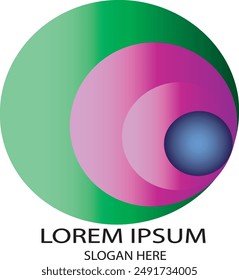 abstract gradient circle, print, paper, cycle, round pattern, round logo, futuristic, 3d, website, symbol, card, ball, logo, shape, cre