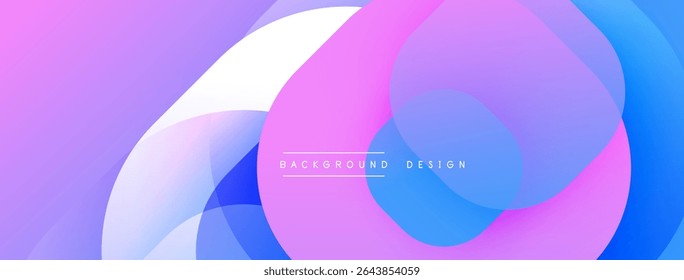 Abstract gradient circles overlap, creating vibrant purple, blue hues. Modern design element for backgrounds, presentations.
