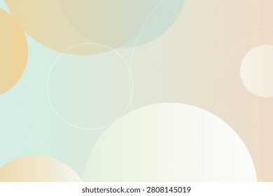 Abstract gradient circles in soft pastel tones softblend lightbeige