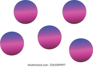 Abstract Gradient Circles in Varied Arrangements
