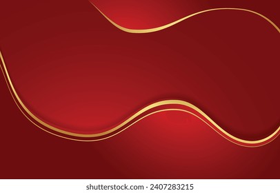 abstract gradient color background. gold line effect style. wave object design.