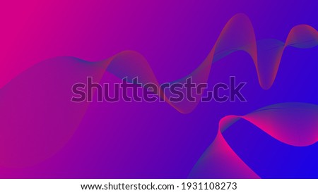 abstract gradient color line as dynamic smooth spiral curve flowing fluid on pink and yellow lighting background with copy space for website banner and poster or card decorative graphic design