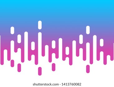 Abstract gradient color Rounded Lines shape Halftone Transition for banner, template, background illustration- Vector