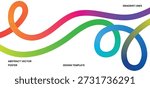 Abstract Gradient Color Shapes Pattern. Background with Wave Rainbow Ribbons. Vector Color Lines with Gradient. Geometric Shapes Graphic Design Element