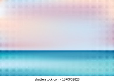 Abstract gradient of color summer beach design with halftone decoration background. Use for ad, poster, artwork, template design. illustration vector eps10