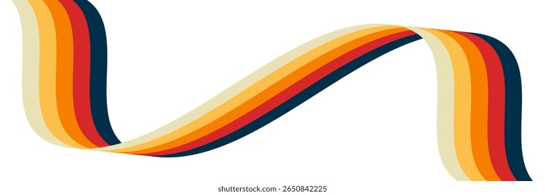 Abstract Gradient Color Swirl Shapes. Vector Graphics with Wavy Lines in Rainbow Colors. Colorful Liquid Wave Pattern. Squiggly Design Elements.