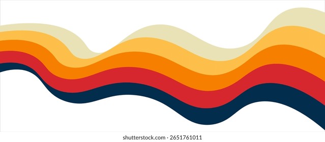 Abstract Gradient Color Swirl Shapes. Vector Graphics with Wavy Lines in Rainbow Colors. Colorful Liquid Wave Pattern. Squiggly Design Elements. eps 10