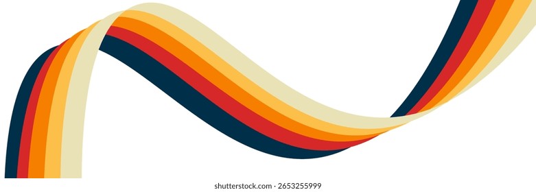 Abstract Gradient Color Swirl Shapes. Vector Graphics with Wavy Lines in Rainbow Colors. Colorful Liquid Wave Pattern.