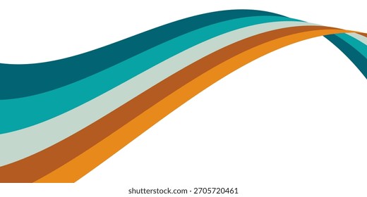 Formas de Redemoinho de Cor de Gradiente Abstrato. Gráficos vetoriais com linhas onduladas nas cores do arco-íris. Padrão De Onda Líquida Colorida.