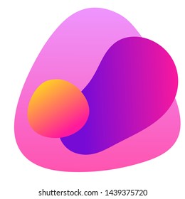 Abstract gradient colored pattern background. Fluid elements for design birthday party card, shop sale advertising, summer rest poster, night club t shirt, bag print etc.