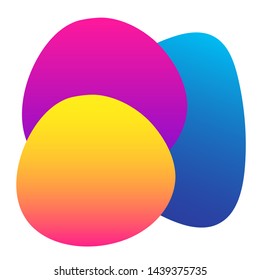 Abstract gradient colored pattern background. Fluid elements for design birthday party card, shop sale advertising, summer rest poster, night club t shirt, bag print etc.