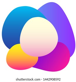 Abstract gradient colored pattern background. Fluid elements for design birthday party card, shop sale advertising, summer rest poster, night club t shirt, bag print etc.