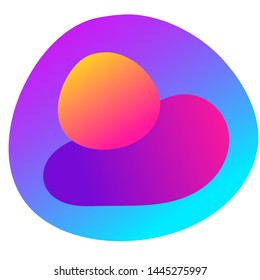 Abstract gradient colored pattern background. Fluid elements for design birthday party card, shop sale advertising, summer rest poster, night club t shirt, bag print etc.