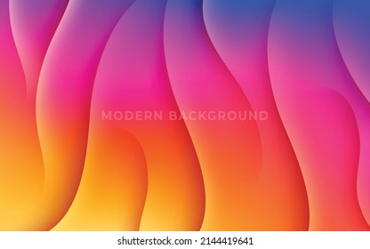 Abstract gradient colorful background with dynamic shape elements