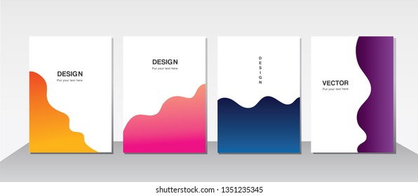 Abstract gradient Colorful background graphic. Modern vector wave shape for cover design and poster illustration