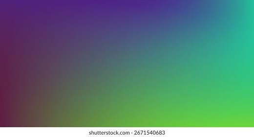 Abstract gradient colorful background with green, purple, tosca.