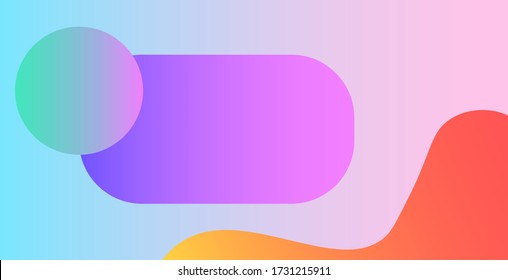 abstract gradient colorful background on memphis triangle square circle shapes