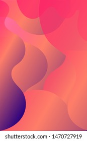 Abstract gradient colorful background vector template with fluid shapes