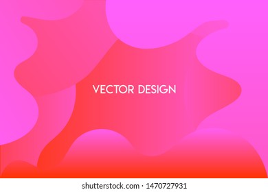 Abstract gradient colorful background vector template with fluid shapes