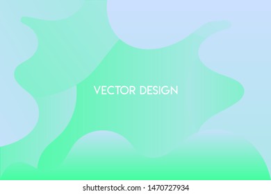 Abstract gradient colorful background vector template with fluid shapes