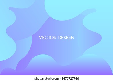 Abstract gradient colorful background vector template with fluid shapes