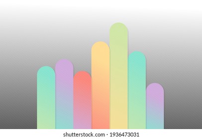 diseño de fondo gris de gráfico de barra de color gradiente abstracto