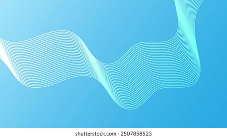 Abstract gradient colorful digital wavy line background