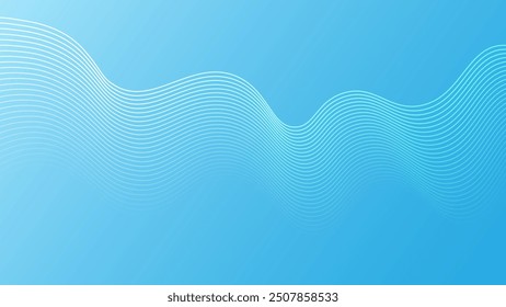 Abstract gradient colorful digital wavy line background
