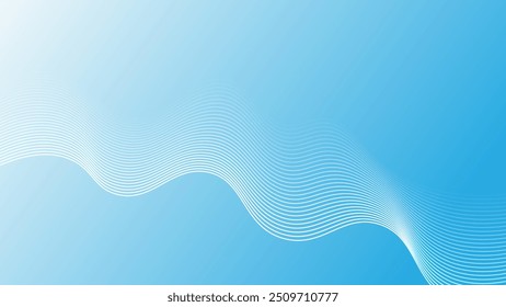 Abstract gradient colorful digital wavy line background