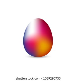 Abstract gradient colorful egg. Range of colors, vector illustration. Good for easter day greeting card.