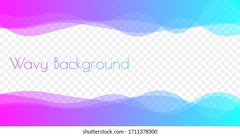 Abstract gradient colorful futuristic wavy motion background with the place for your text. Stock Vector illustration