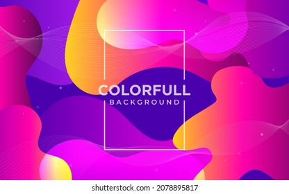 Abstract Gradient colorful shapes background. Fluid Shapes composition