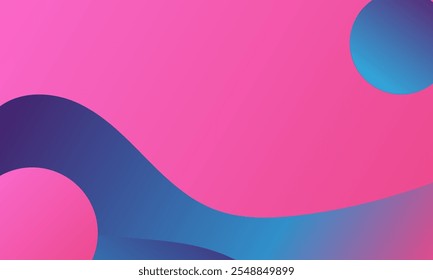 Abstract Gradient Colorful Wave Background. Vector Illustration