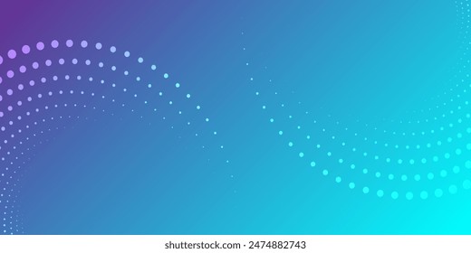 Abstract gradient colour with halftone decoration. Vector pop art illustration background