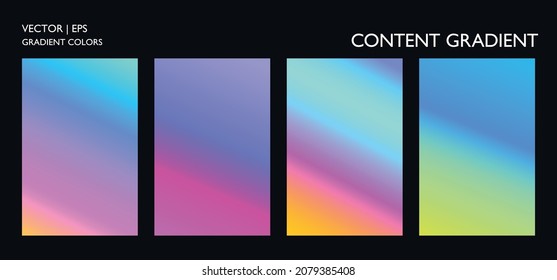 Abstract Gradient. Content Gradient Background. Presentation Design. Web Interface. Modern Screen Vector Set. Soft Color Gradients. Media Marketing. Social Applications.