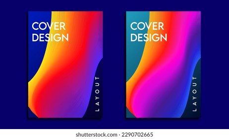 Abstraktes Farbverlauf-Cover-Design mit bunter Stil und luxuriösem Aussehen