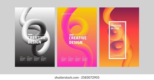 Abstract Gradient Creative Design Templates Modern Vector
