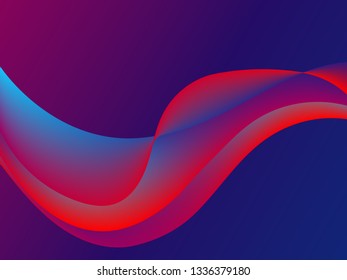 Abstract gradient curve deisgn vector background