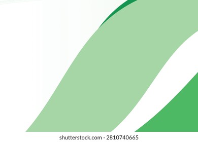 Abstract gradient curves on light green background
