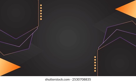 GRADIENTE ABSTRATO PROJETO DE FUNDO ESCURO COM GEOMETRIC HEXÁGONO GRADIENTE COR LARANJA FORMAS PADRÃO VETOR MODELO BOM PARA SITE MODERNO, PAPEL DE PAREDE, DESIGN DE CAPA 