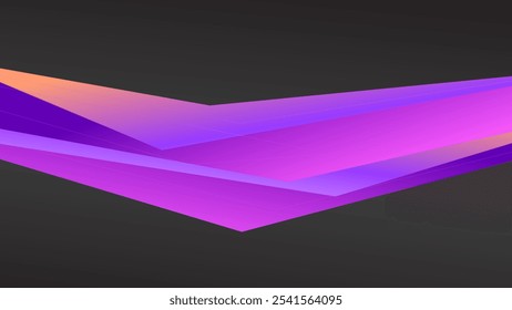 ABSTRACT GRADIENT DARK BACKGROUND DESIGN WITH GEOMETRIC SHAPES GRADIENT ORANGE PURPLE COLOR VECTOR TEMPLATE GOOD FOR MODERN WEBSITE, WALLPAPER, COVER DESIGN 