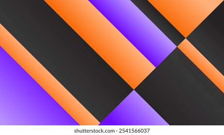 ABSTRACT GRADIENT DARK BACKGROUND DESIGN WITH GEOMETRIC SHAPES GRADIENT ORANGE PURPLE COLOR VECTOR TEMPLATE GOOD FOR MODERN WEBSITE, WALLPAPER, COVER DESIGN 