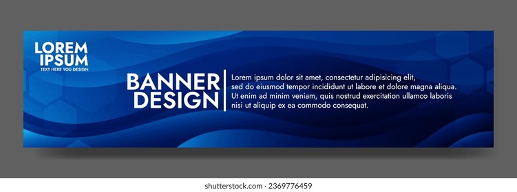Abstract  Gradient  dark blue Liquid Banner Template. Modern  background design. Dynamic Waves. Fluid shapes composition.  Fit for banners