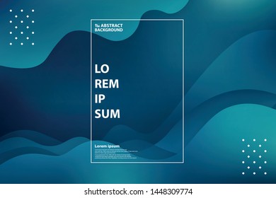 Abstract gradient dark blue wavy tech line of techno decoration design. You can use for web design, ad, poster, artwork, template. illustration vector eps10