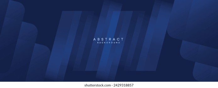 Abstract gradient dark navy blue web banner. dark blue light business banner design background. diagonal geometric pattern circle, and square shape for poster, cover, presentation, flyer, or header