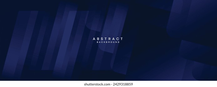 Fondo de diseño de banner de negocios de luz azul marino oscuro. círculo de patrón geométrico diagonal y forma cuadrada para póster, cubierta, presentación, folleto o encabezado