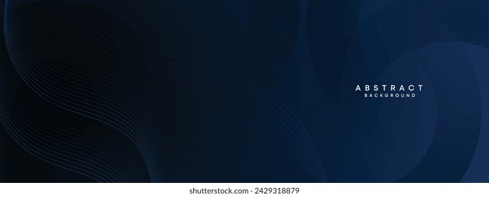 Fondo de diseño de banner de negocios de luz azul marino oscuro. círculo de patrón geométrico diagonal y forma cuadrada para póster, cubierta, presentación, folleto o encabezado