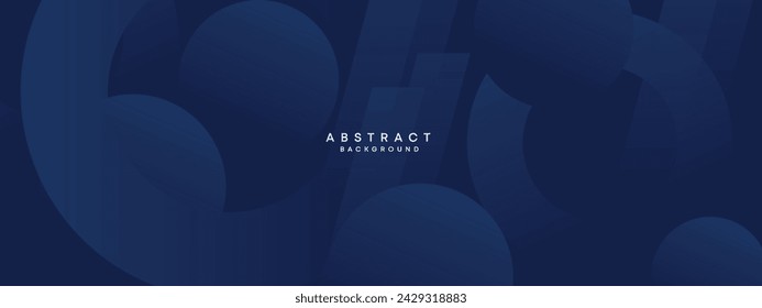 Fondo de diseño de banner de negocios de luz azul marino oscuro. círculo de patrón geométrico diagonal y forma cuadrada para póster, cubierta, presentación, folleto o encabezado