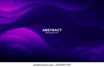 Abstract Gradient  Dark Purple  liquid background. Modern  background design. Dynamic Waves. Fluid shapes composition.  Fit for website, banners, brochure, posters